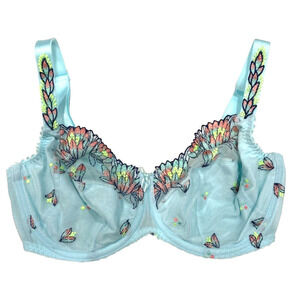Prima Donna - Blue Lace underwire Full Cup Bra size 32 UK, EU 70, FR 85 D